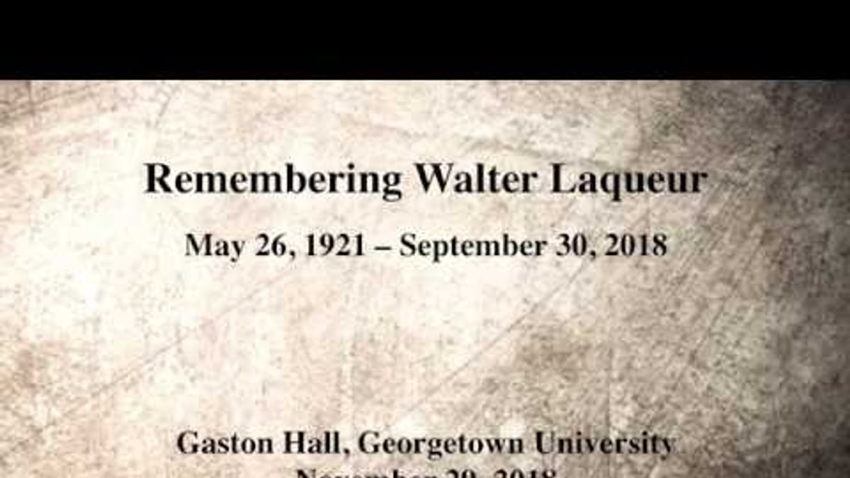 Walter Laqueur Was a German-Born Historian Who Lived from 1921 to 2018 and Wrote Over 30 Books on Terrorism, Fascism, and the Cold War
